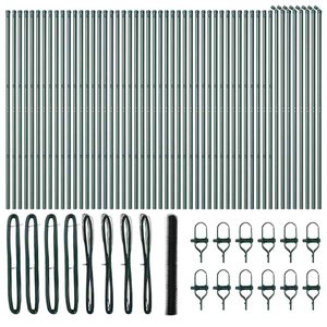 vidaXL Fixation au sol hexagonale 100 x 1,5 m Acier recouvert de PVC