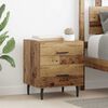 vidaXL Cabinet de chevet avec tiroir Bois ancien 40 x 35 x 47,5 cm