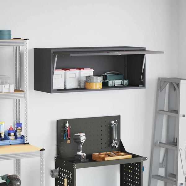 vidaXL Armoire murale pour garage Noir 90 x 33 x 35 cm