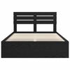 vidaXL Cadre de lit avec t&ecirc;te de lit Noir 140 x 190 cm Pin massif