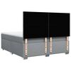 vidaXL Sommier &agrave; lattes de lit avec matelas Gris clair 180x200cm Tissu