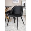 Venture Home Chaises &agrave; manger lot de 2 Velvet velours noir