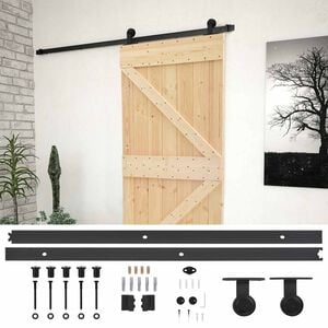 vidaXL Porte coulissante 80 x 210 cm Bois de pin massif