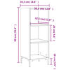 vidaXL Buffet ch&ecirc;ne marron 34,5x32,5x90 cm bois d'ing&eacute;nierie