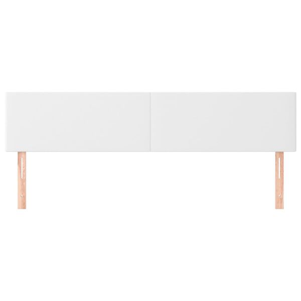 vidaXL T&ecirc;tes de lit Blanc 200x5x78/88 cm Similicuir