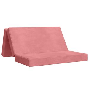 vidaXL Canap&eacute;-lit pliable 140 x 67 x 45 cm Rose