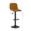 vidaXL Tabourets de bar lot de 2 marron velours