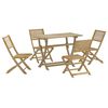 vidaXL Ensemble &agrave; manger de jardin 5 pcs Bois d'acacia solide