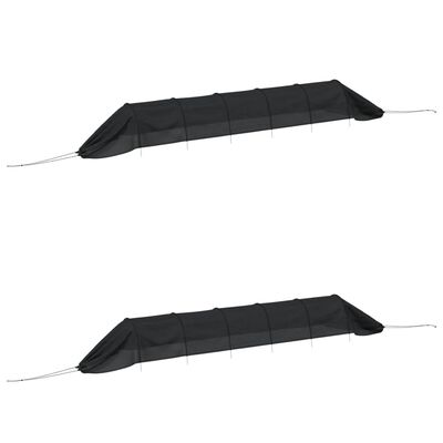 vidaXL Tunnels en filet 2 pcs noir acier et polyéthylène