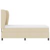 vidaXL Lit &agrave; ressorts avec matelas Cr&egrave;me 90 x 200 cm tissu
