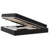 vidaXL Lit avec rangement et matelas avec stockage 2 pc Noir Cuir