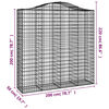 vidaXL Paniers &agrave; gabions arqu&eacute;s 8 pcs 200x50x200/220 cm Fer galvanis&eacute;