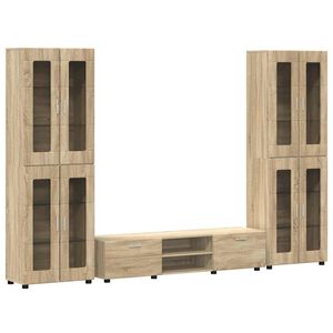 vidaXL Ensemble meuble TV FLORIN 3 pc Ch&ecirc;ne Sonoma Bois d'ing&eacute;nierie