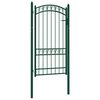 vidaXL Portail de cl&ocirc;ture EMMEN avec arc en haut, acier, 100&nbsp;x&nbsp;123,5&nbsp;cm, vert