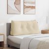 vidaXL Coussin de Dos Cr&egrave;me 100 x 24 x 50 cm tissu