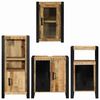 vidaXL Ensemble de mobilier de salle de bain avec &eacute;tag&egrave;re 4 pcs
