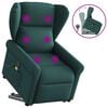 vidaXL Fauteuil inclinable de massage Vert fonc&eacute; Tissu