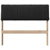 vidaXL T&ecirc;te de lit capitonn&eacute;e Noir 90 cm Pin massif
