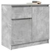 vidaXL Buffet avec tiroir gris b&eacute;ton 71x35x65 cm bois d'ing&eacute;nierie