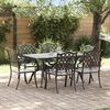 vidaXL Ensemble de salle &agrave; manger pour jardin 7 pcs Noir Aluminium
