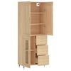 vidaXL Buffet haut Ch&ecirc;ne sonoma 69,5x34x180 cm Bois d'ing&eacute;nierie