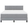 vidaXL Lit &agrave; ressorts avec matelas Gris clair 140 x 200 cm tissu