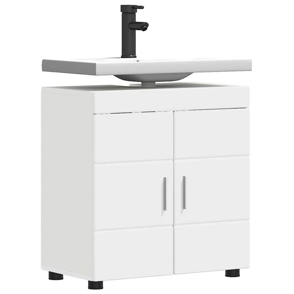 vidaXL Ensemble d'armoire de salle de bain TULUM Blanc 60 x 34 x 63 cm