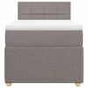 vidaXL Sommier &agrave; lattes de lit avec matelas Taupe 90x190 cm Tissu