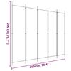 vidaXL Cloison de s&eacute;paration 5 panneaux Noir 250x200 cm Tissu