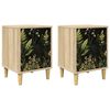 vidaXL Table de chevet RHENEN 2 pc Ch&ecirc;ne Sonoma 36 x 33 x 50 cm