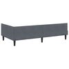 vidaXL Cadre de lit d'angle avec t&ecirc;te de lit Gris fonc&eacute; 80 cm x 200 cm