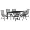 vidaXL Ensemble de salle &agrave; manger pour jardin 7 pcs Anthracite