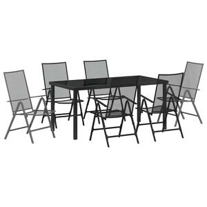 vidaXL Ensemble de salle &agrave; manger pour jardin 7 pcs Anthracite