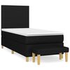 vidaXL Sommier &agrave; lattes de lit et matelas Noir 80x200 cm Tissu