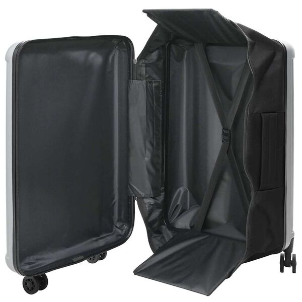 vidaXL Valise avec verrouillage Argent 50 x 30 x 76 cm Plastic ABS