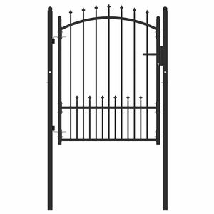 vidaXL Portail de cl&ocirc;ture avec pointes EMMEN 104 x 109,5 cm