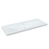 vidaXL Ensemble de meubles de salle de bain Blanc Bois d'ing&eacute;nierie