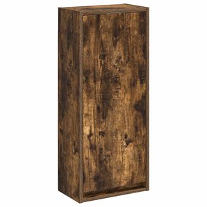 vidaXL Meuble de lavabo mural Ch&ecirc;ne fum&eacute; 35 x 20 x 81 cm