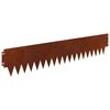 vidaXL Bordure de Pelouse 30 pc 103 x 20 cm m&eacute;tal Rouill&eacute;
