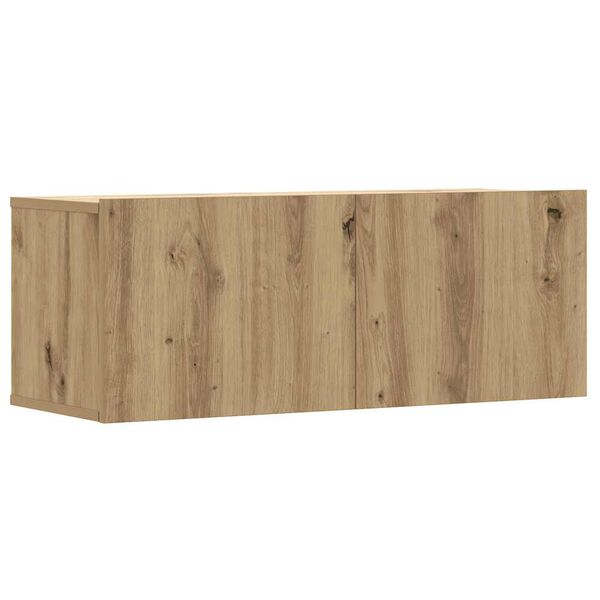 vidaXL Ensemble de meuble TV mural 8 pcs ch&ecirc;ne artisanal