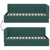 vidaXL Cadre de lit d'angle Vert fonc&eacute; 90 cm x 200 cm Velours