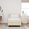vidaXL Lit &agrave; ressorts avec matelas Cr&egrave;me 200 x 100 cm Polyester