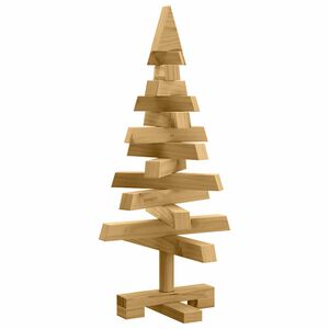 vidaXL Arbres de No&euml;l avec support Marron 60 cm Bois massif en pin