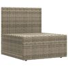 vidaXL Salon de jardin 9 pcs avec coussins Gris R&eacute;sine tress&eacute;e