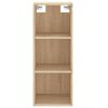 vidaXL Buffet haut Ch&ecirc;ne sonoma 34,5x34x180 cm Bois d'ing&eacute;nierie