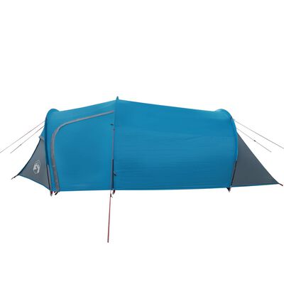 vidaXL Tente de camping tunnel 3 personnes bleu imperméable