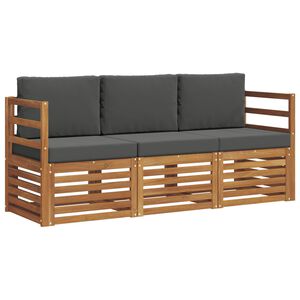 vidaXL Ensembles de canap&eacute;s 3 pc Naturel et Anthracite
