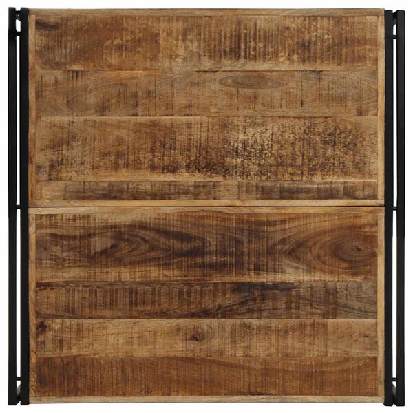 vidaXL Table basse 100x100x35 cm bois de manguier massif brut