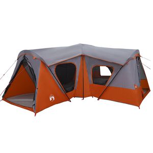 vidaXL Tente familiale 14 personne Gris et orange