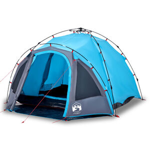 vidaXL Tente de camping &agrave; d&ocirc;me 3 personnes bleu lib&eacute;ration rapide